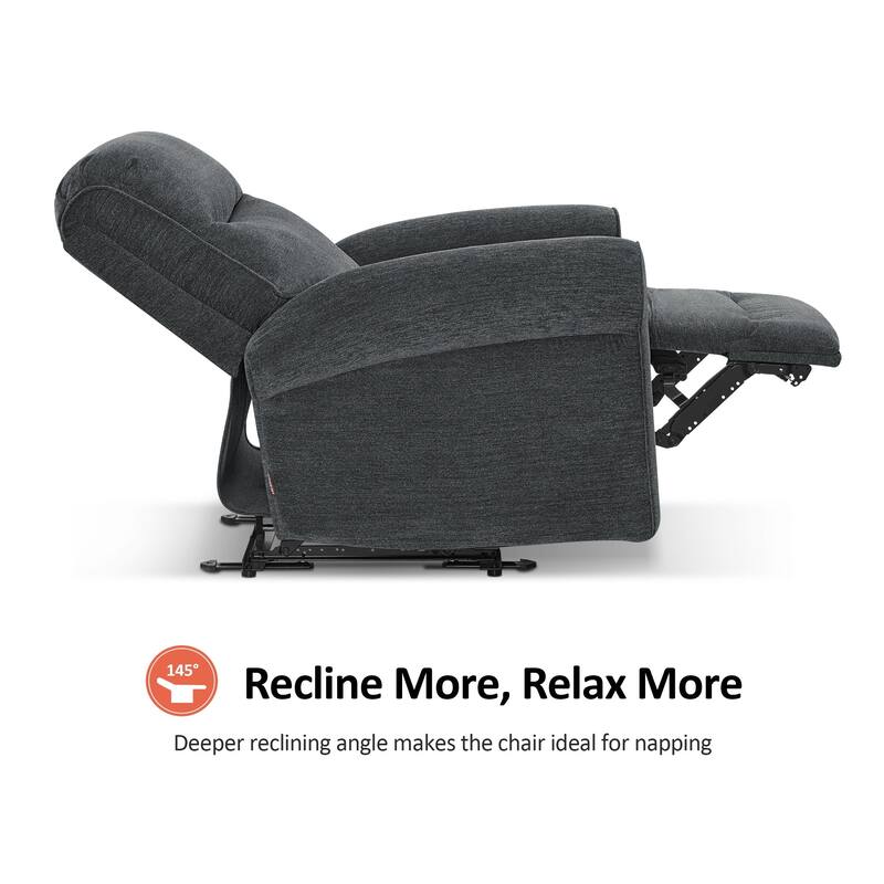 MCombo Power Wall Hugger Recliner Chair for Small Space RV , USB & USB-C Charging Ports, Modern Roll Arm Recliner, Fabric PR630