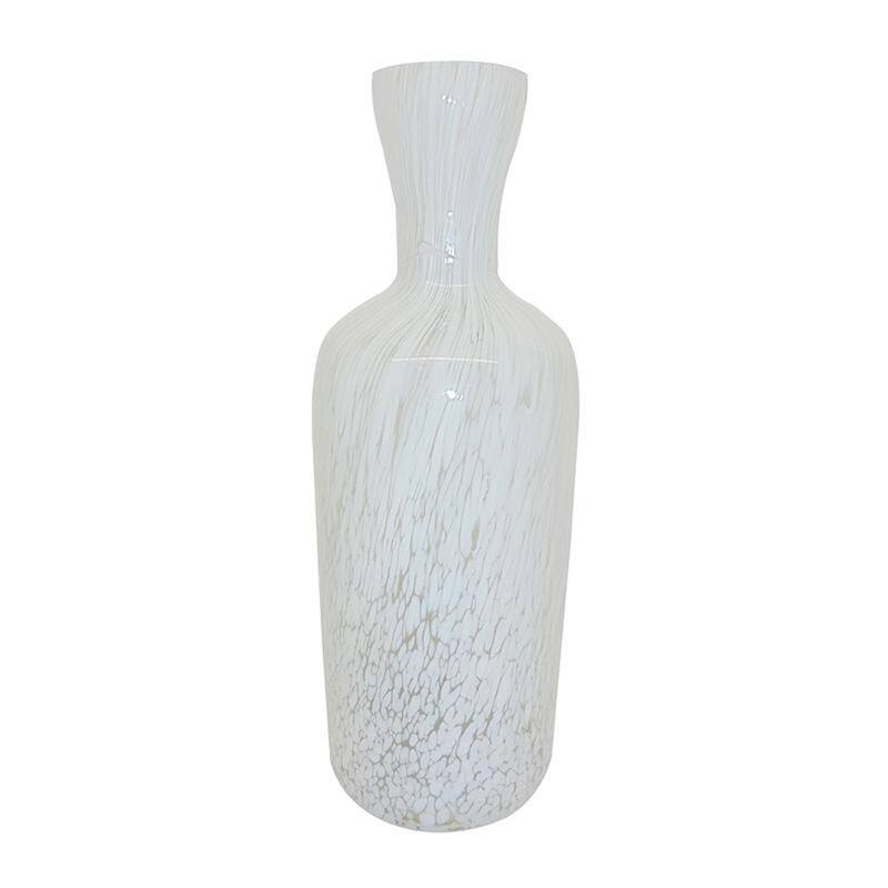 12" Opal Swirl Art Glass Cylinder Table Vase - 4.30