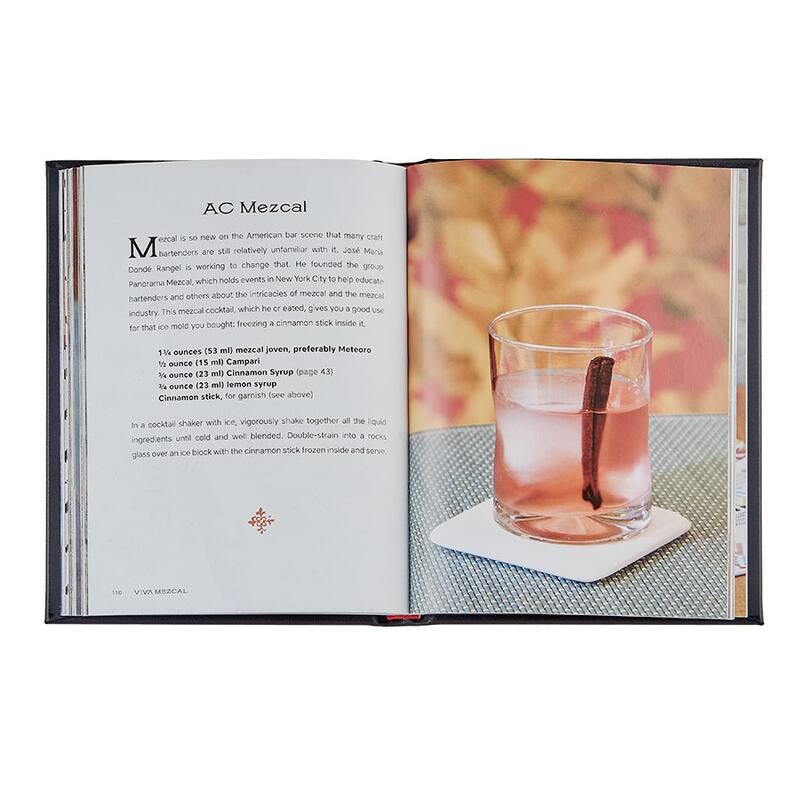Graphic Image Viva Mezcal Coffee Table Book, Leather, Black