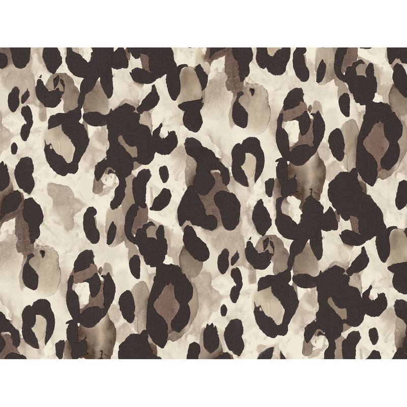 Harry & Grace Leopard Print Peel and Stick Wallpaper - 27 in. W x18 ft. L - Kirsea Taupe