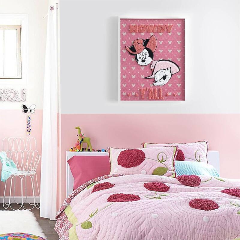 Disney Minnie Mouse and Daisy Western Tufted Wall Art