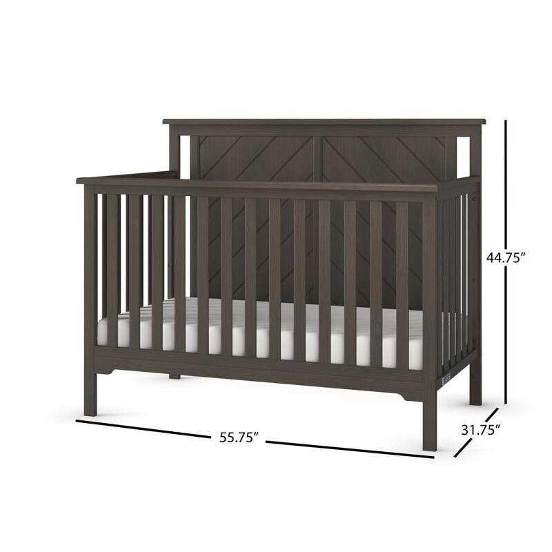 Forever Eclectic Hampton Flat Top 4-in-1 Convertible Baby Crib