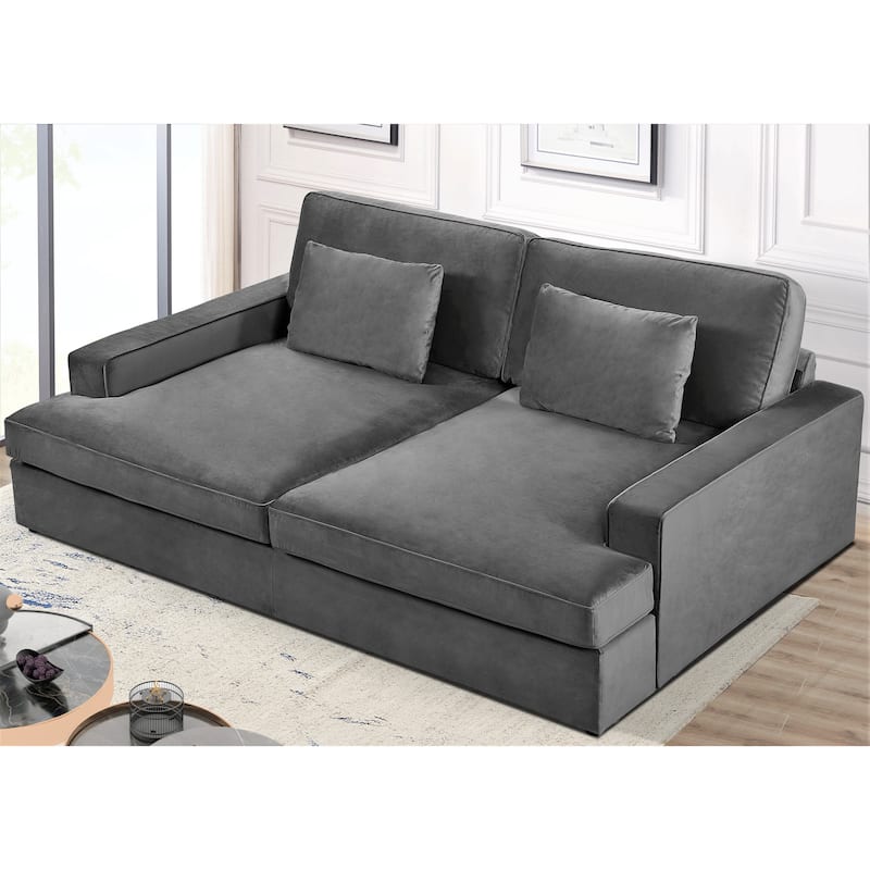 US Pride Furniture 94.49''W Velvet Oversized Sofa / twin-sized Sofa Bed