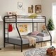 preview thumbnail 1 of 13, Space-Saving Twin Over Full Bunk Bed, No Box Spring Needed, Modern Design Black