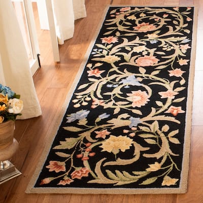 SAFAVIEH Handmade Chelsea Hali French Country Floral Scroll Wool Rug