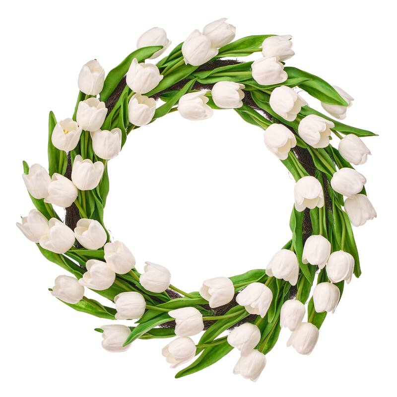 21" Pu Spring Tulip Wreath