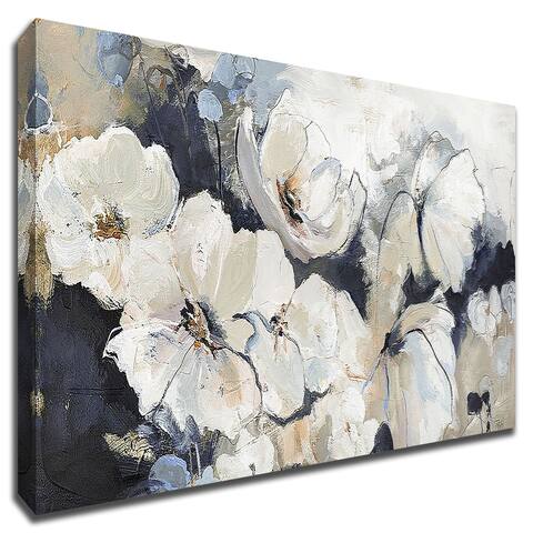 Flower Varity 2 by Design Fabrikken With Hand Painted Brushstrokes, Print on Canvas