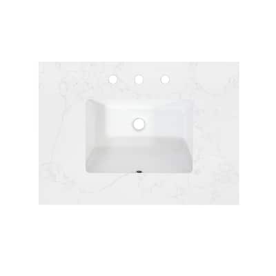 Altair Ceres Engineered Stone Vanity Top in Grain White Without Cabinet