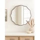 preview thumbnail 37 of 55, Kate and Laurel Viona Round Scalloped Mirror