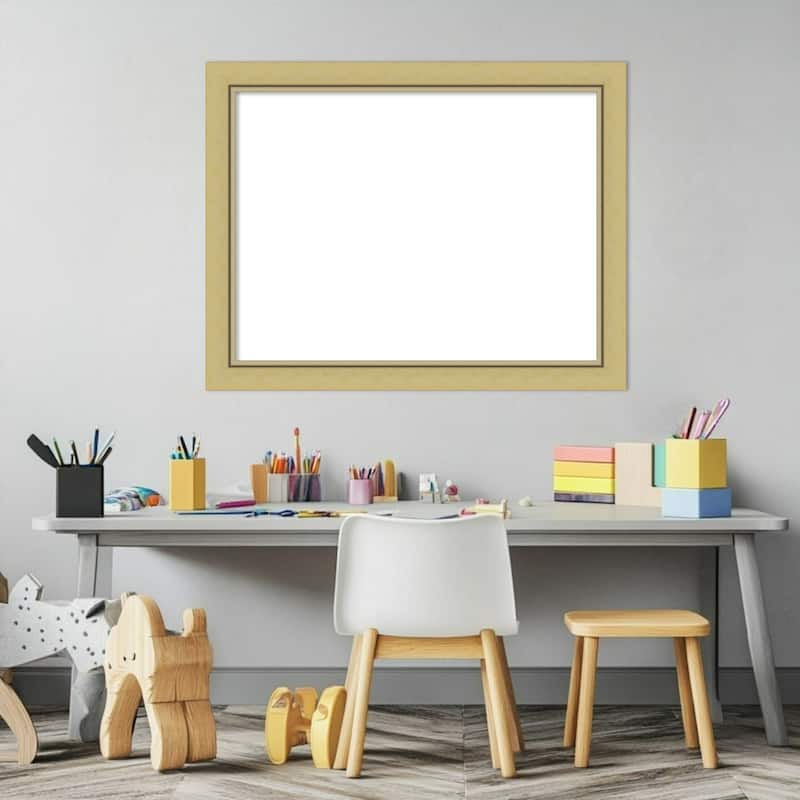Amanti Art Landon Gold Narrow Framed Dry Erase Magnetic Board