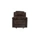 preview thumbnail 6 of 8, Luxurious Chocolate Motion Recliner Chair with Padded Suede and Metal Reclining Mechanism