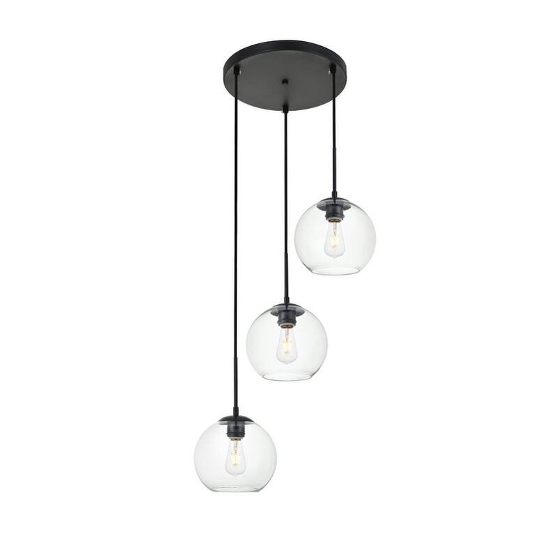 Clear Glass 3-light Pendant
