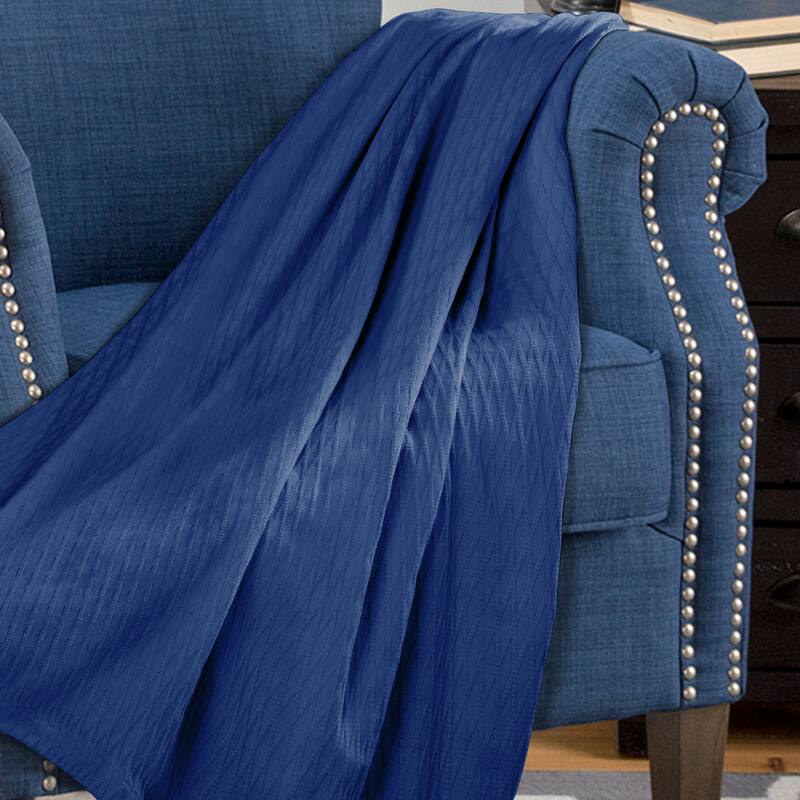 Superior Diamond Weave All-Season Bedding Cotton Blanket