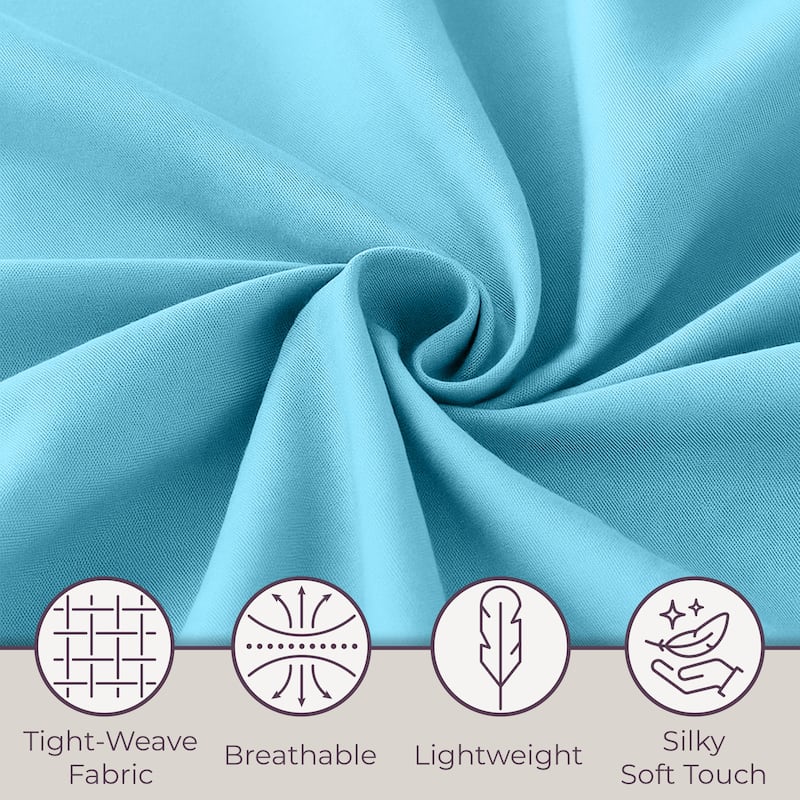 Brushed Microfiber Sheet Set- 3 Piece Bed Linens-Fitted & Flat Sheets, Pillowcase-Wrinkle,by Lavish Home (Twin XL, Light Blue)