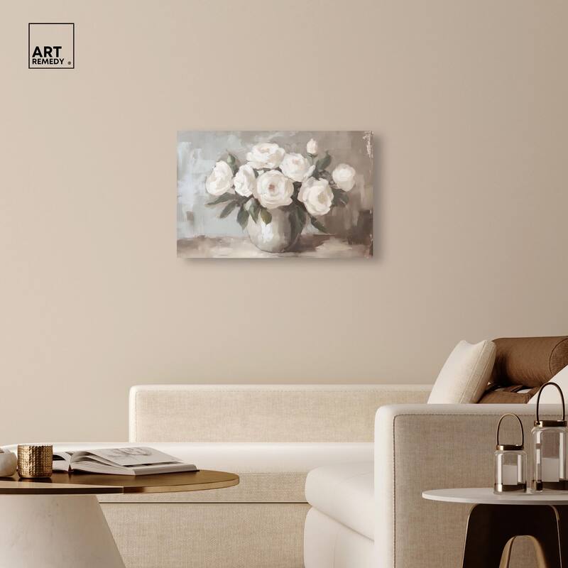 Creamy Cascade Cluster II Canvas by Art Remedy, Gallery Wrapped