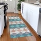 preview thumbnail 117 of 132, Premium Washable Super Soft Diamond Modern Mayfield Rug Teal - 2'3" x 7'6"