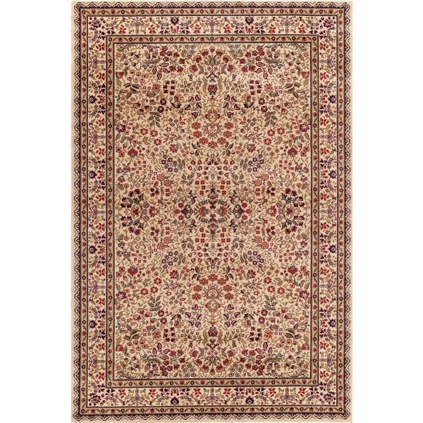 Concord Global Jewel Sarah Ivory Rug - 6'7 x 9'1. Opens flyout.