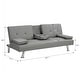 preview thumbnail 2 of 22, Modern Sofa Bed with Armrest Two Cup Holders