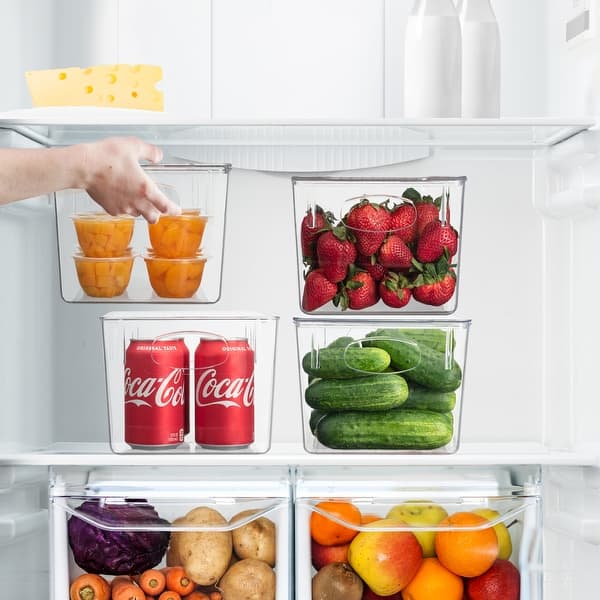 Kitchen Organizer Fridge Freezer Storage Stackable Plastic Boxes Reusable  Containers to Keep Fresh for Produce Fruits Vegetables - China Plastic Storage  Containers and Plastic Storage price