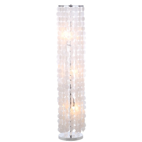 Safavieh Lighting 60-inch Illumina 3-light Capiz Floor Lamp - 11"x11"x60". Opens flyout.