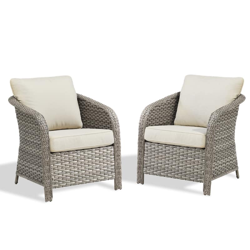 Pocassy Outdoor Patio Furniture Wicker Sofa Chair Set