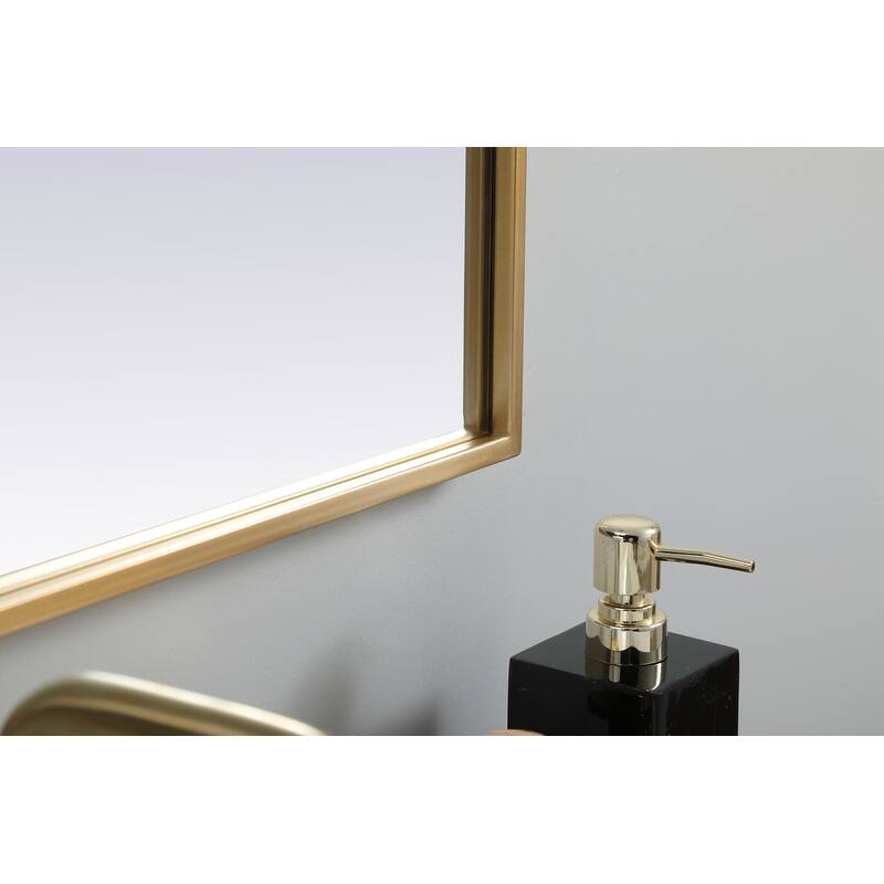 Indigo Home Metal Frame Arch Mirror 27x30 Inch