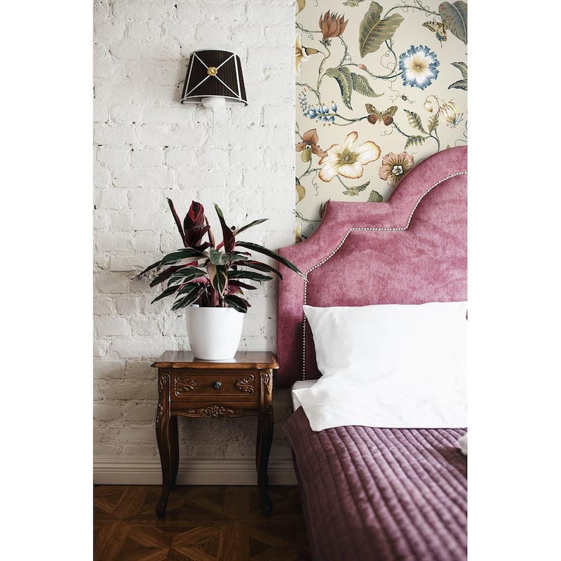 NextWall Summer Garden Floral Peel and Stick Wallpaper
