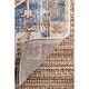 preview thumbnail 5 of 9, Nuloom Blue Transitional Vintage Glossy Shay Medallion Faded Border Area Rug