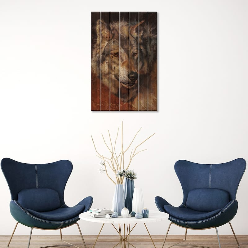 Here Comes Trouble Print On Wood by Mark McKenna - Multi-Color