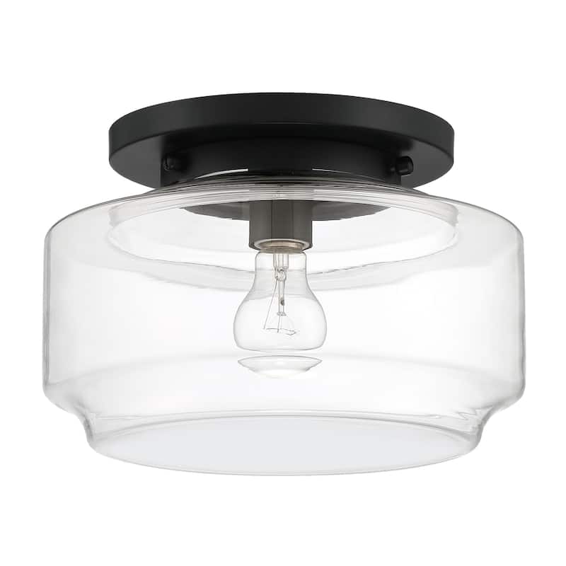 Craftmade Peri 12" Wide Flush Mount Ceiling Fixture - Flat Black