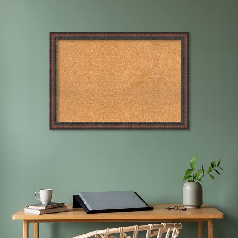 Caleb Brown Framed Natural Corkboard Bulletin Board