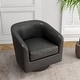 preview thumbnail 62 of 186, Modern Upholstered Barrel Chair Swivel Accent Chair for Living Room