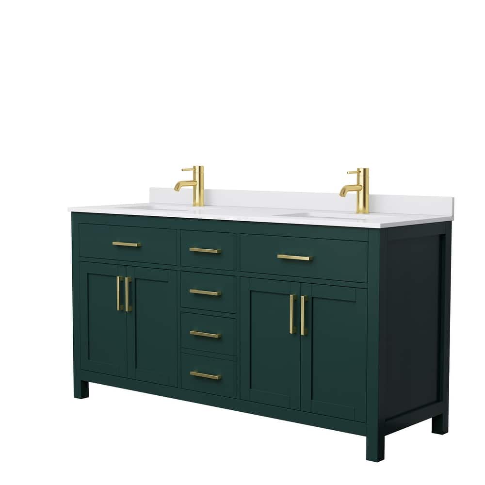 Beckett 66 Inch Double Vanity, Cultured Marble Top