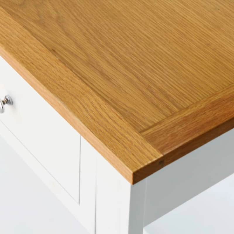 vidaXL Console Table 46.5"x13.8"x30.3" Solid Oak Wood