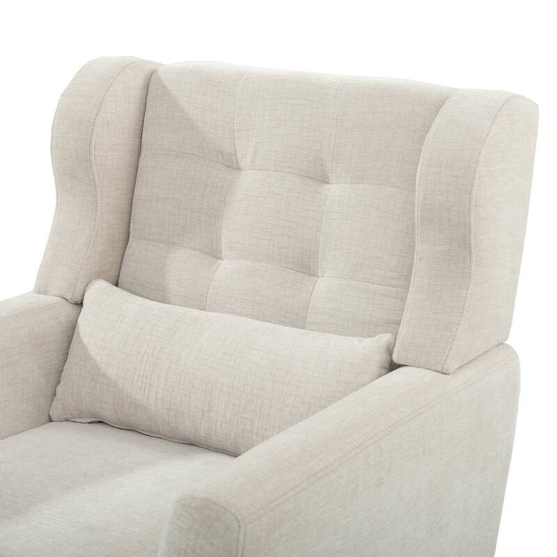 GEITIN Modern Upholstered Accent Arm Chair with Wooden Legs