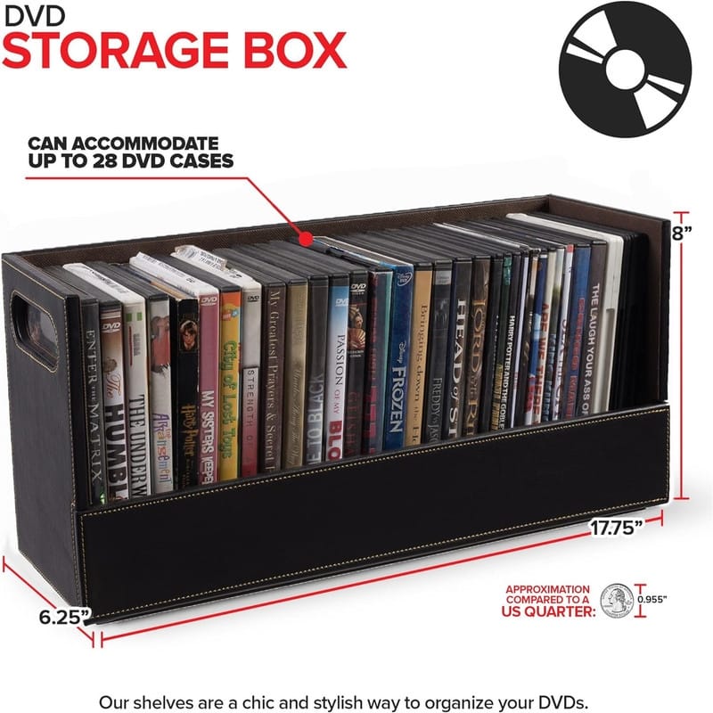 Movie Shelf Organizer - 6.25"D x 17.75"W x 8"H