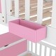 preview thumbnail 6 of 16, Twin over Twin Bunk Bed with Twin Size Trundle,Farmhouse Bed with Drawer and Storage Box,Housebed