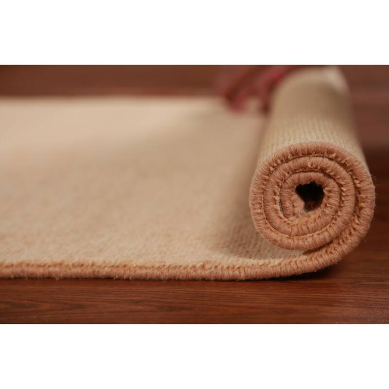 Hand Knotted Oriental 100% Wool Carpet Modern Solid Oranges & Rust Gabbeh Runner Rug - 10' 3'' X 3' 1''