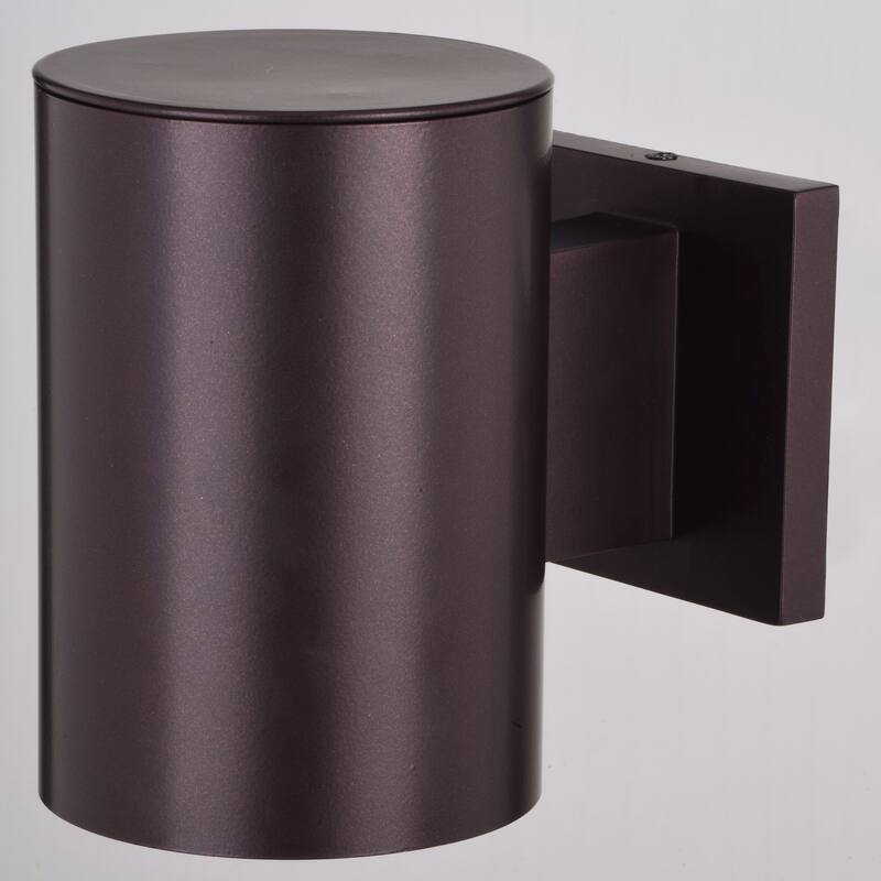 Chiasso Aluminum 1 Light Dark Sky Cylinder Outdoor Wall Lantern - 5-in W x 7.25-in H x 8-in D