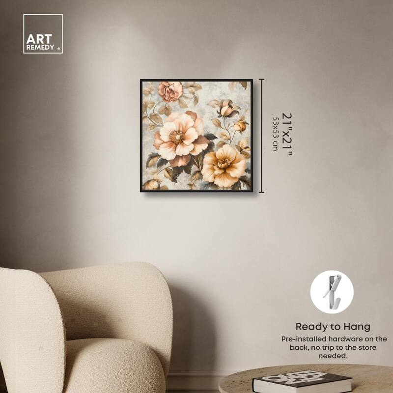 Retro Rose II Canvas by Art Remedy