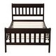 preview thumbnail 4 of 7, Twin Size Wooden Platform Bed with Hollow Headboard/Wood Slat Support/Footboard