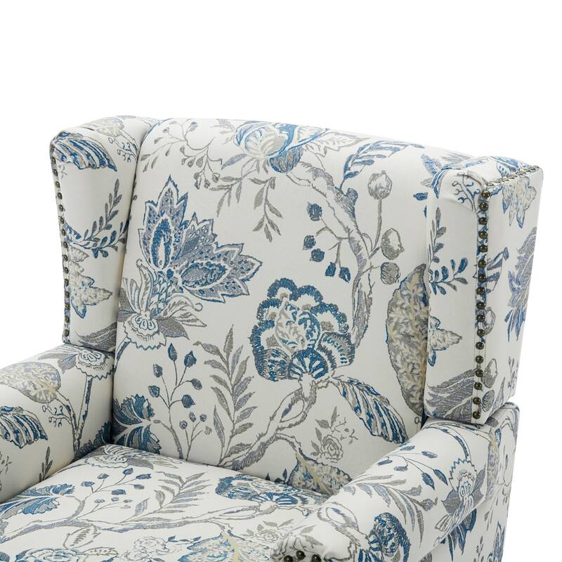 Patterned Upholstered Accent Chair for Living Room