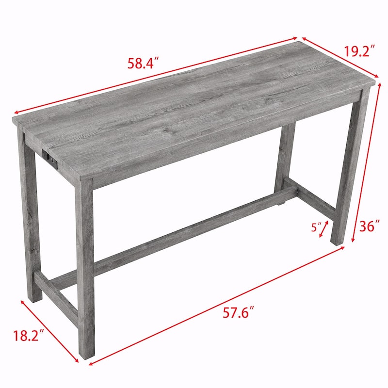 4-Piece Bar Table and Chairs Set, Dining Table Set