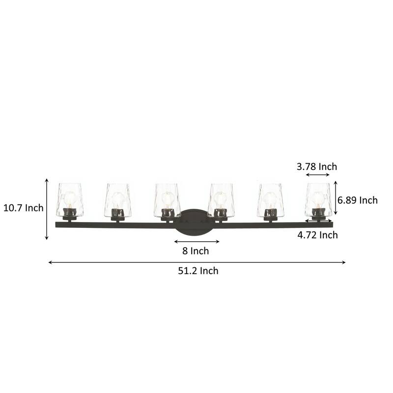 Acroma Modern Bathroom Vanity Light Art Glass Wall Sconce - 6-light