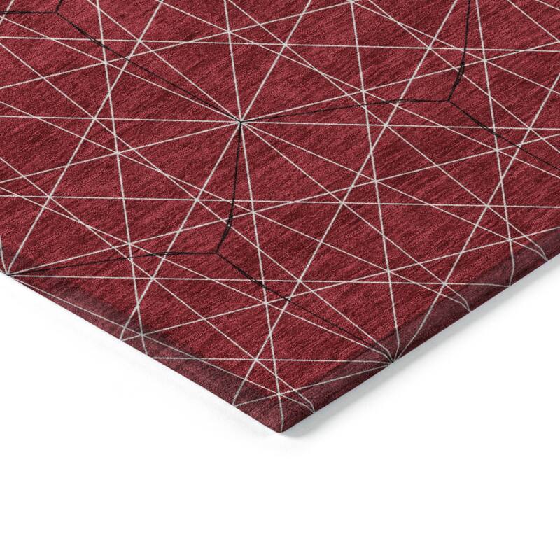 HomeRoots Geometric Transitional Rectangle Outdoor Rug