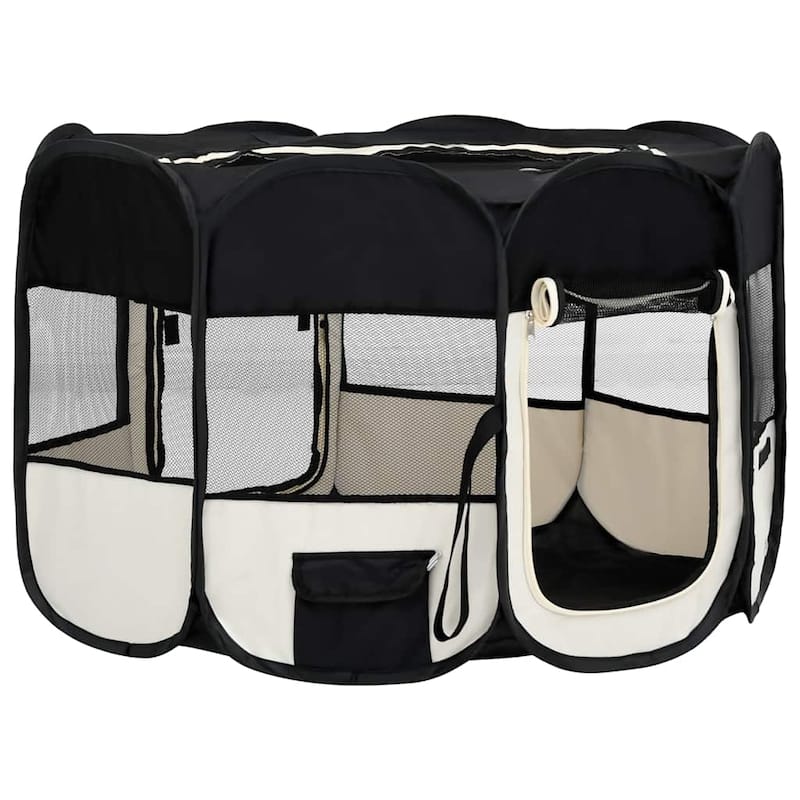 vidaXL Foldable Dog Playpen with Carrying Bag Dog Kennel Puppy Run Playpen