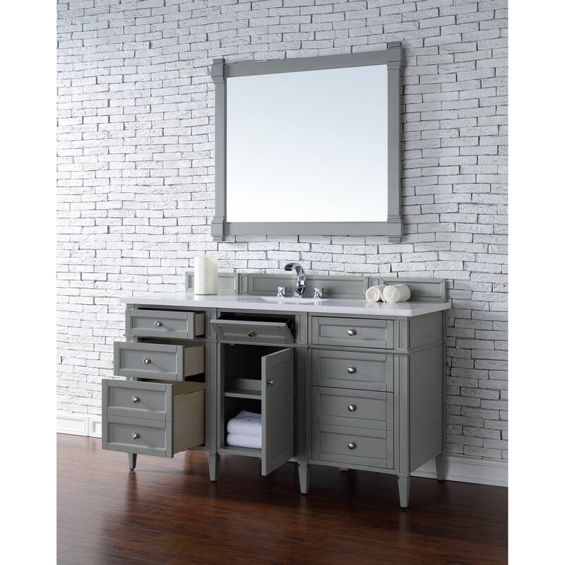 James Martin Vanities 650-V60S-3WZ Brittany 60" Single Basin Poplar