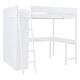 preview thumbnail 18 of 16, Full Size Loft Bed Frame with L-shape Desk and Storage Shelf, Versatility Solid Wood Storage Bed Frame for Kids, Teens