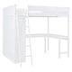 preview thumbnail 21 of 24, Full Size Wood Full Loft Bed Frame with Shelf and Ladder, High Fence, Space Saving, for Dormitory Bedroom Boys Girls Adults