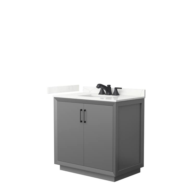 Strada 36-inch Single Vanity, Quartz Top